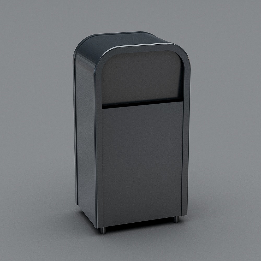现代户外垃圾桶（小）-13D模型