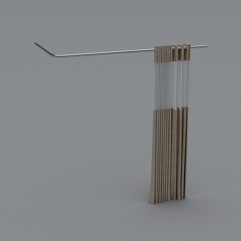 现代病房-床帘3D模型