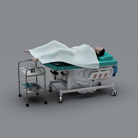 Modern delivery room-operating bed