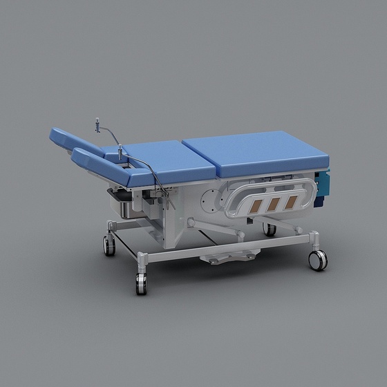 Modern Gray Operating Table 3D Model for Medical Facilities