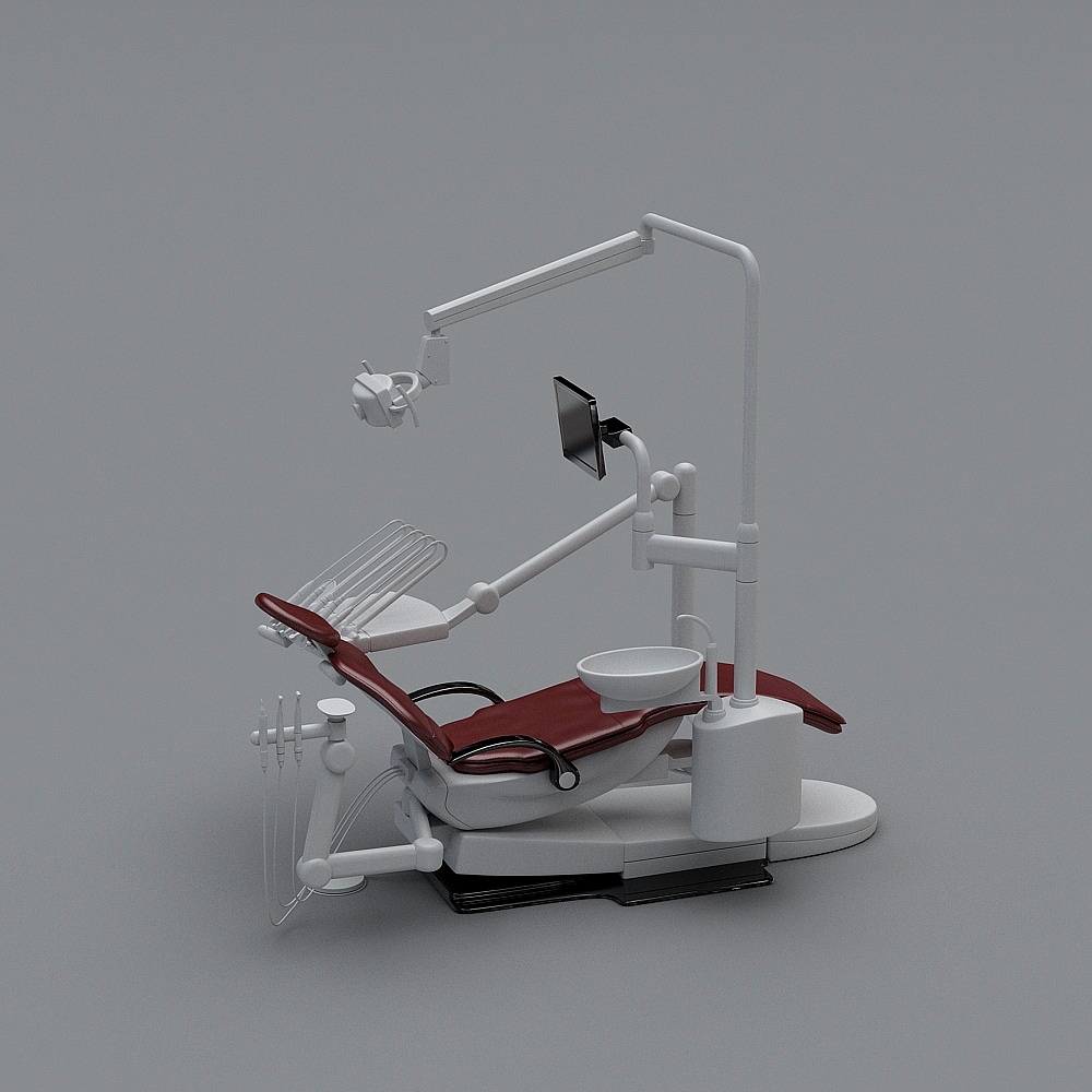现代诊所-牙科治疗床3D模型