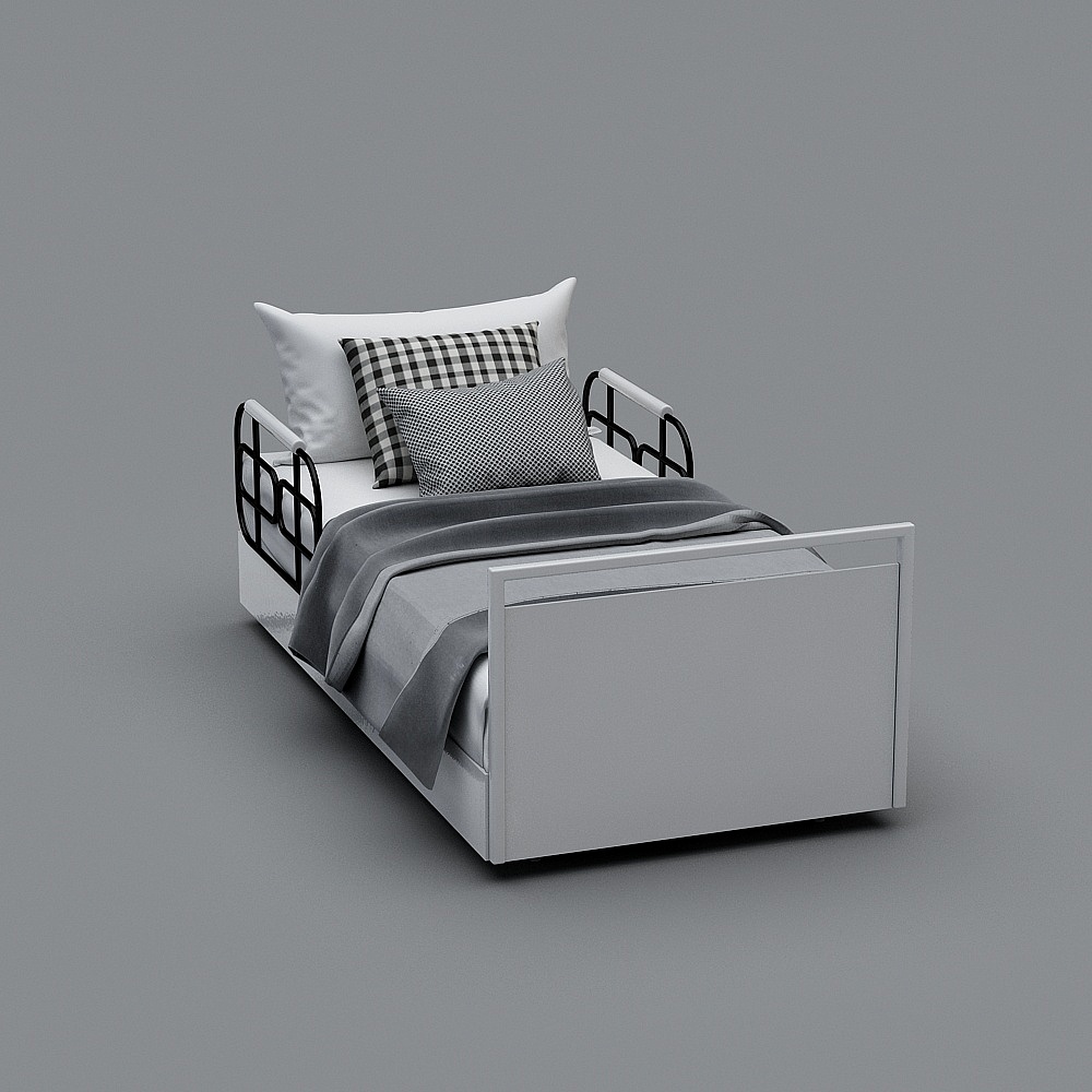 新中式病房-病床3D模型
