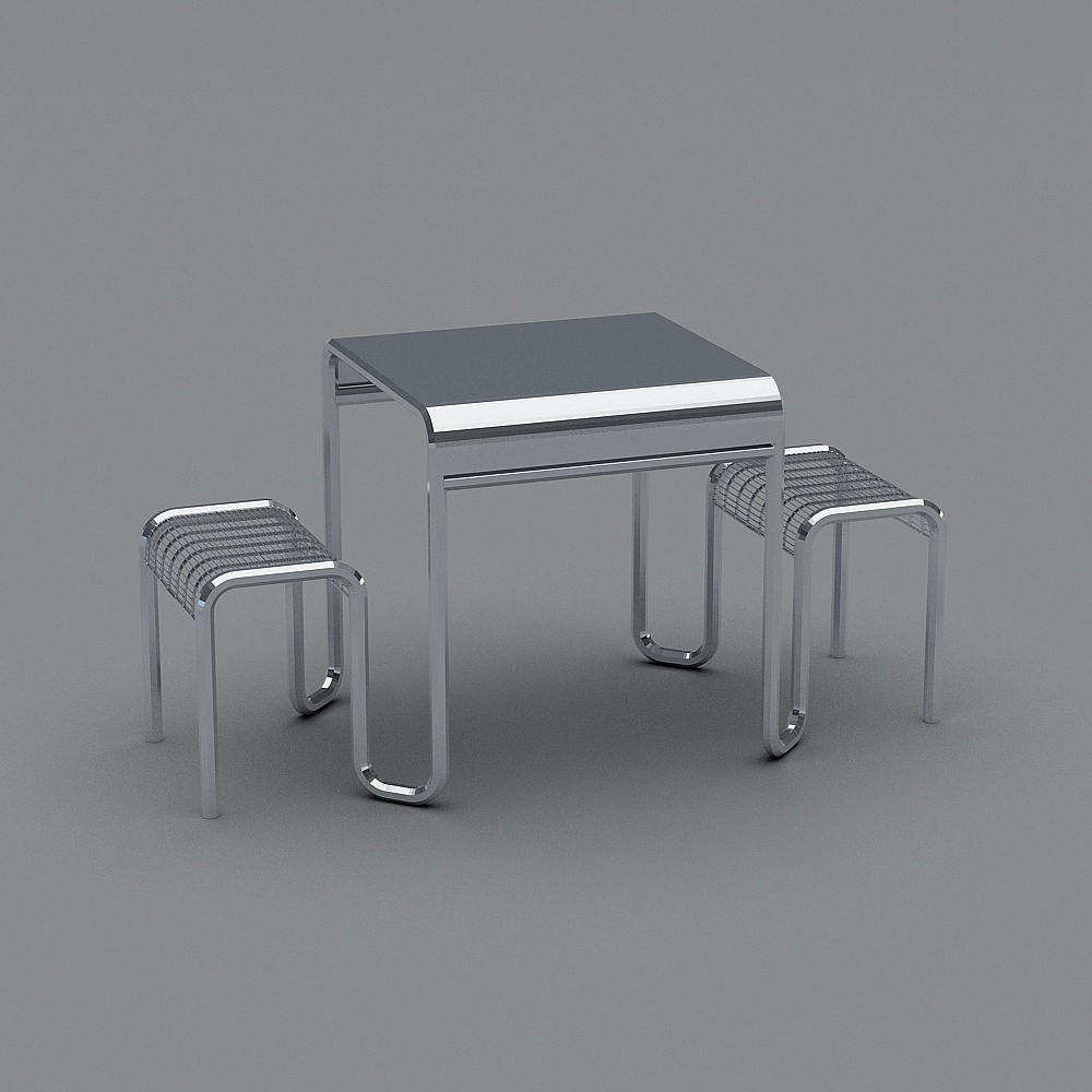 现代景观小品-2-户外椅子713D模型