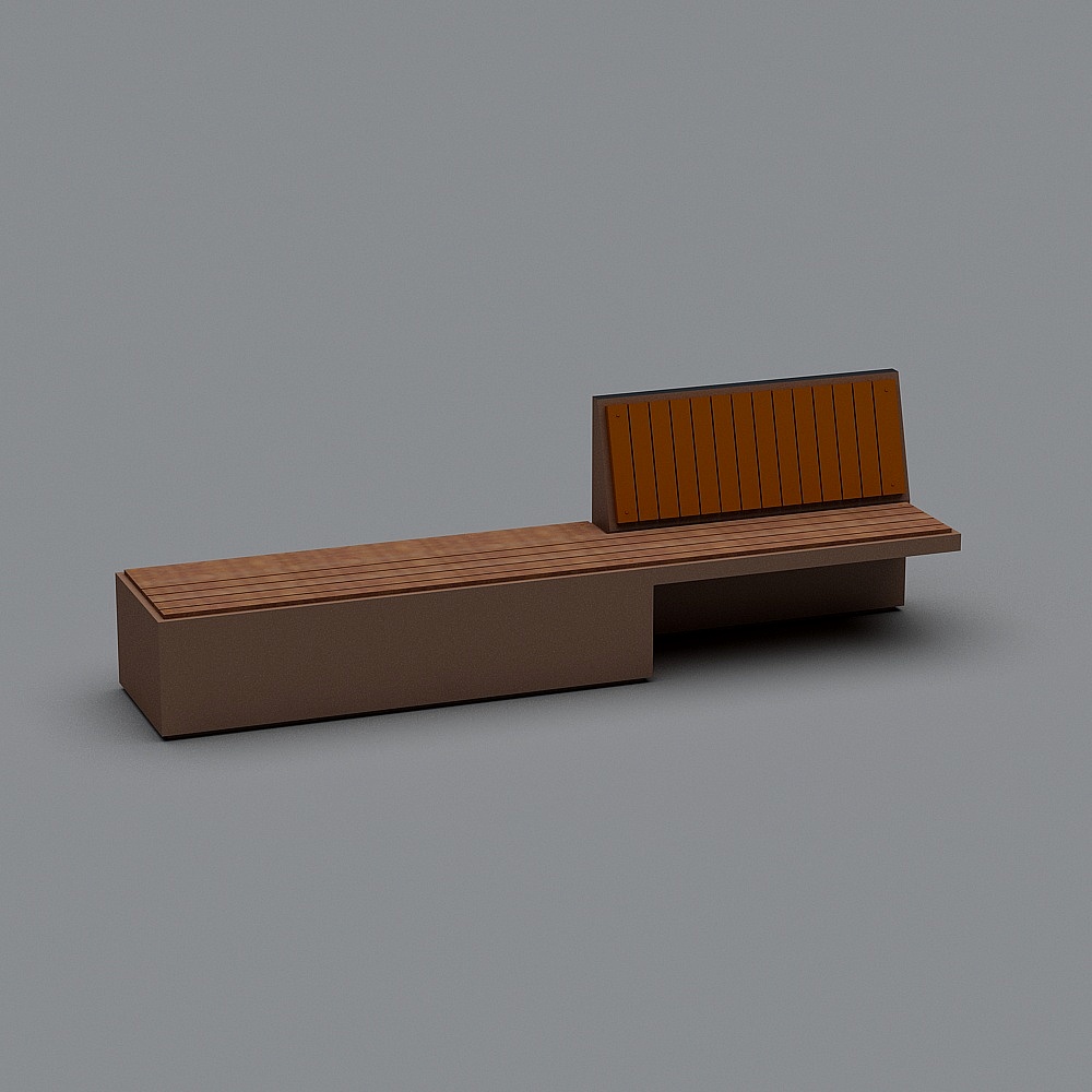 现代景观小品-2-户外椅子603D模型