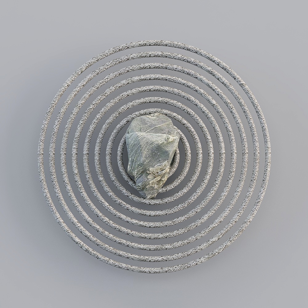 日式庭院景观-2-日式庭院挂件3D模型