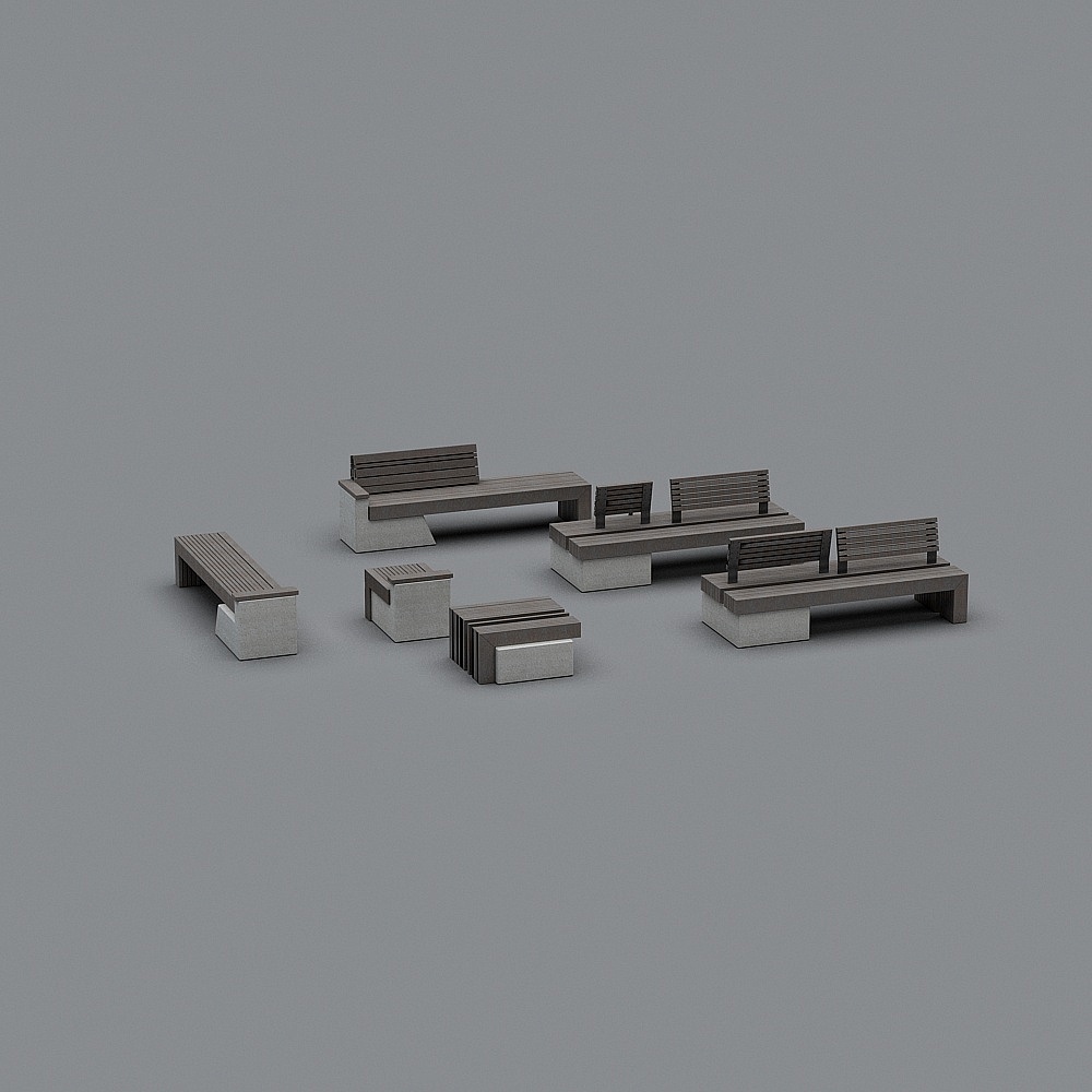 现代景观小品-2-户外椅子25