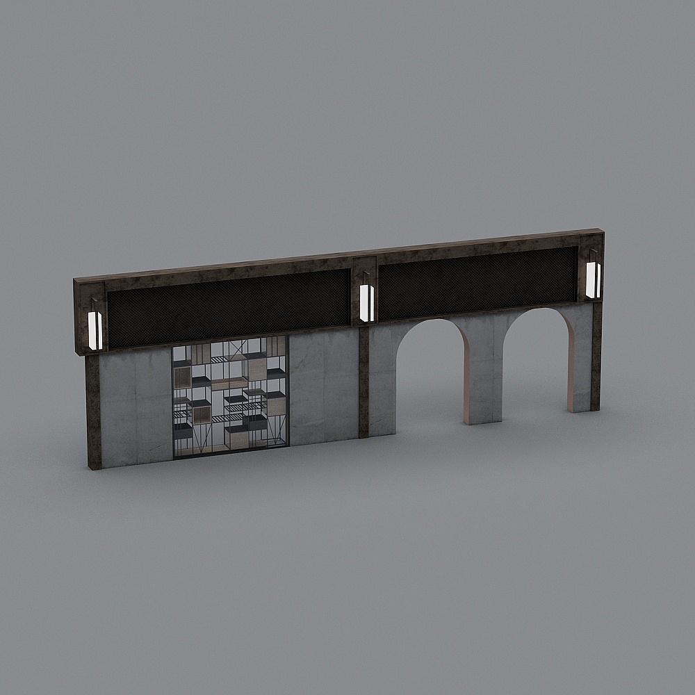 北欧轻奢饰品店-门头3D模型