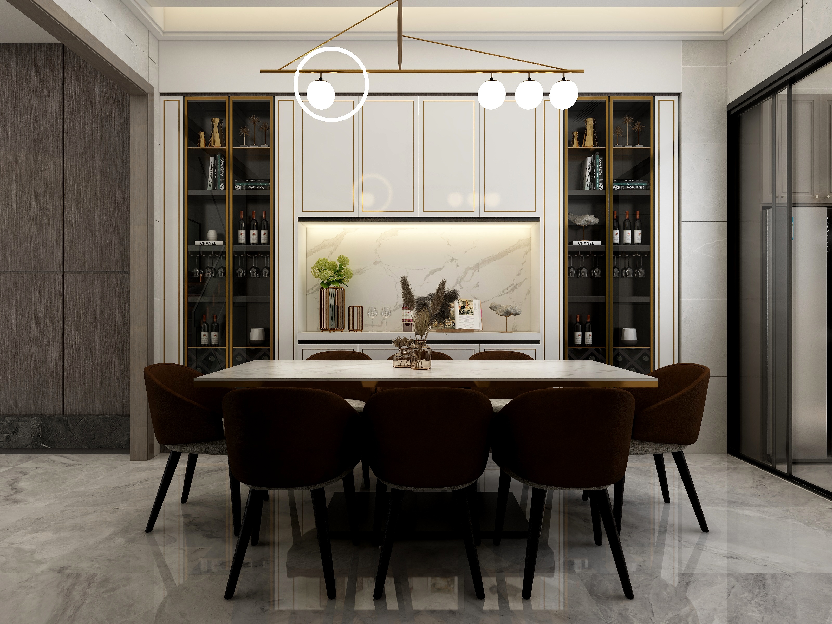 湛智华-新中式别墅416平4层装修效果图