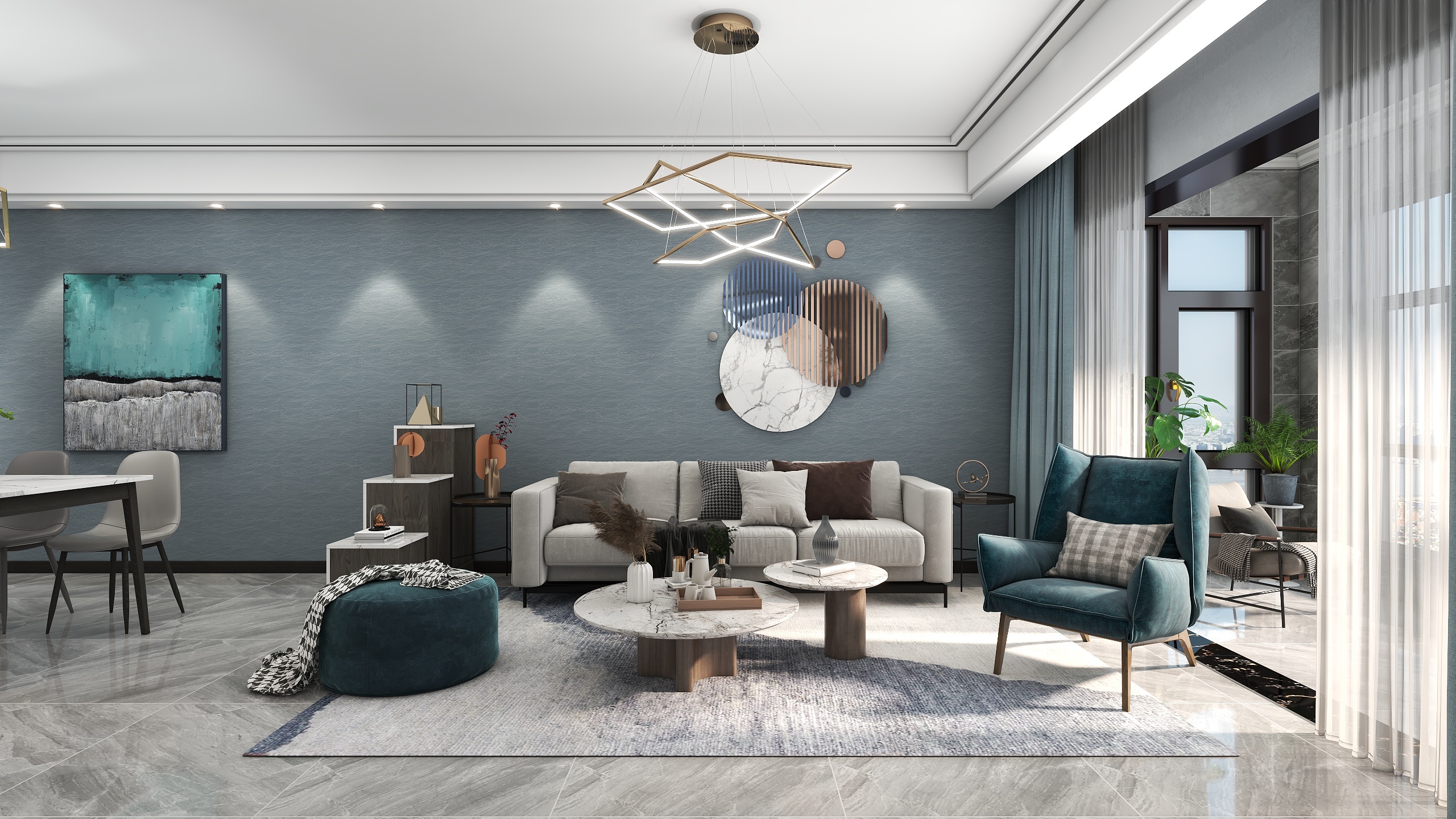 丨3D效果图-清华园装修效果图