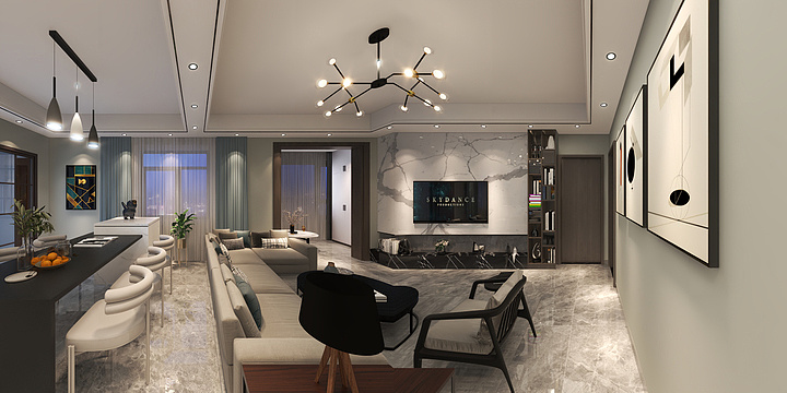 李科汶-成都-蜀州府-A1户型-现代风格-装修设计方案