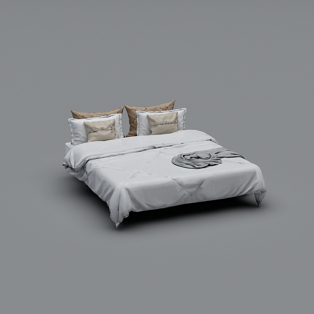 床垫带被套43D模型