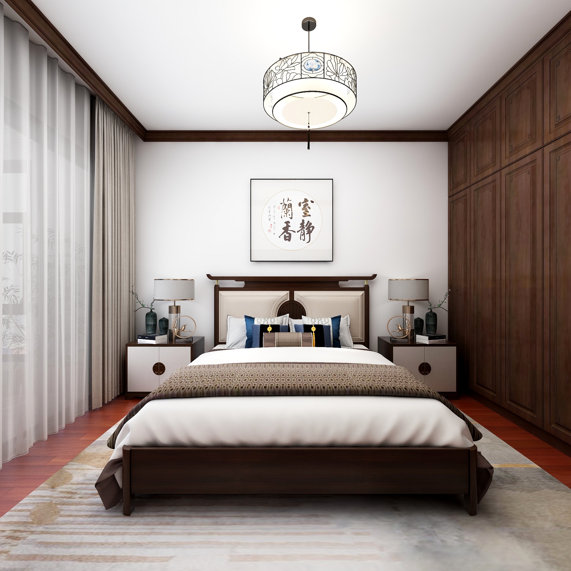 湛智华-新中式186平4房装修效果图