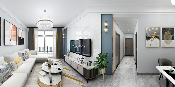 激拥-山水美地现代风格雅居设计-装修设计方案