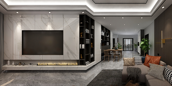 单反TT-幸福城147㎡-现代+简欧+餐桌-装修设计方案