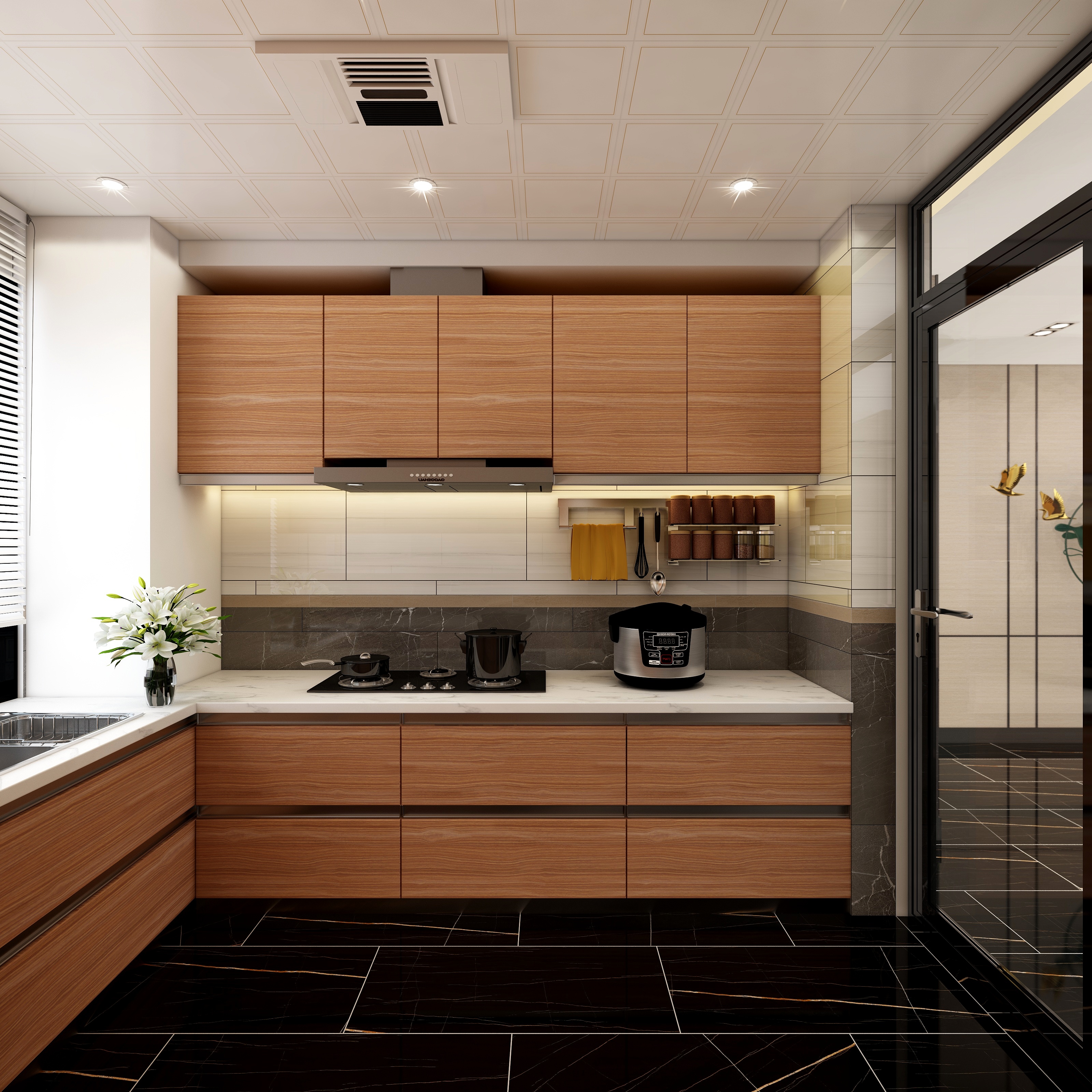 廸偉-江南摩卡|145方新中式四居装修效果图