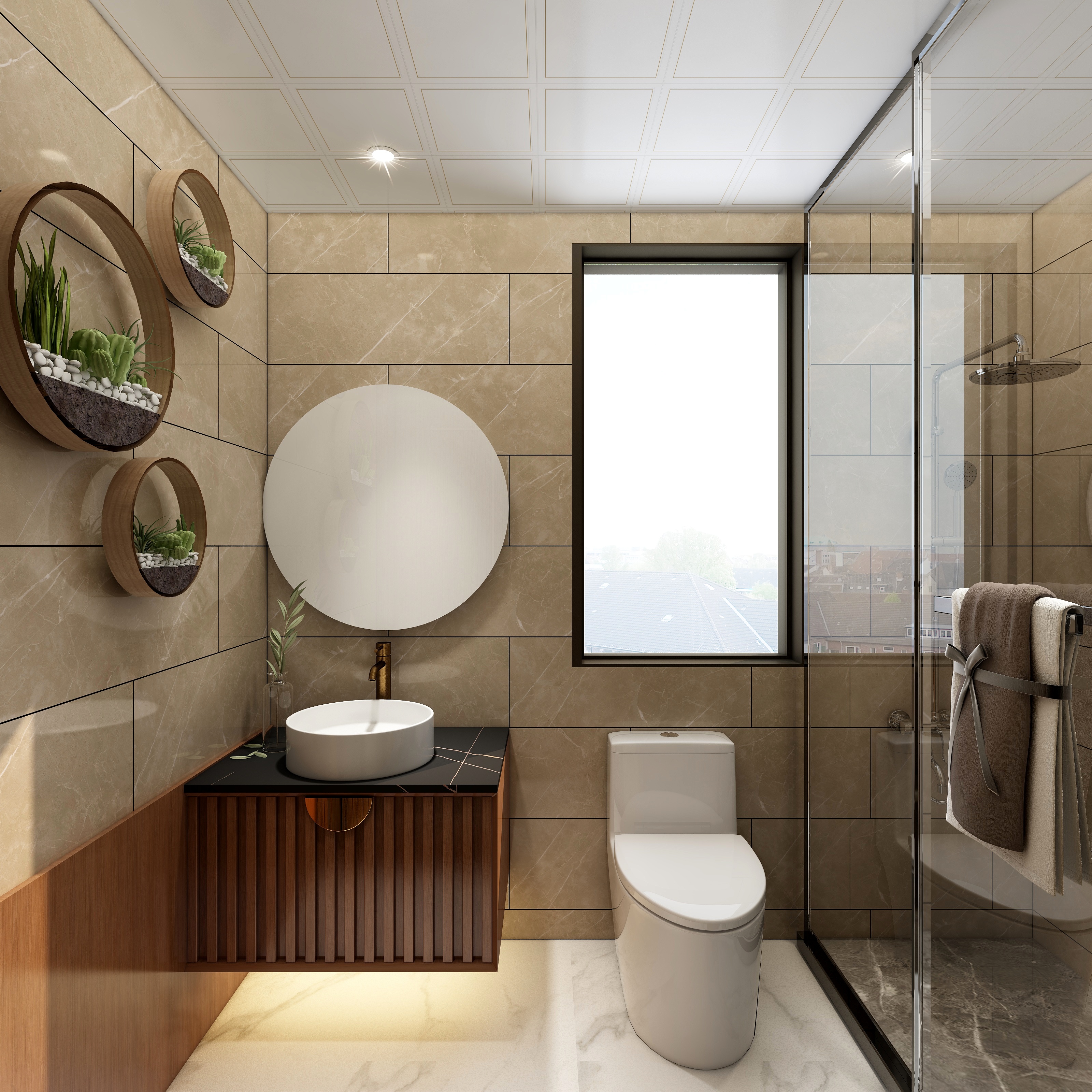 廸偉-江南摩卡|145方新中式四居装修效果图