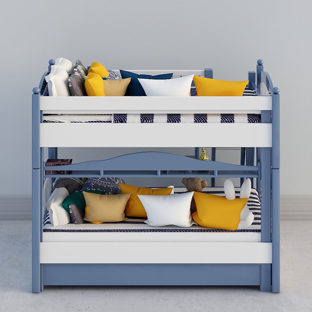 现代蓝色儿童床Kids Bed