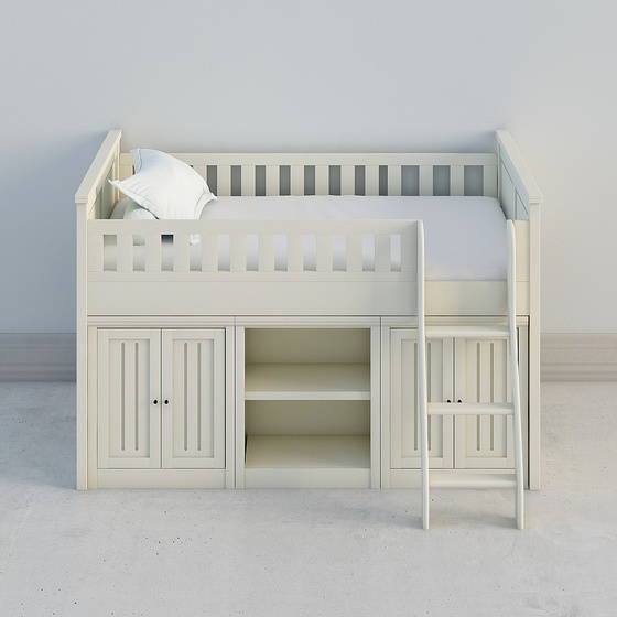 UvanTeen/American solid wood children's bed girl's upper bed and lower cabinet environmentally friendly furniture 039H-9