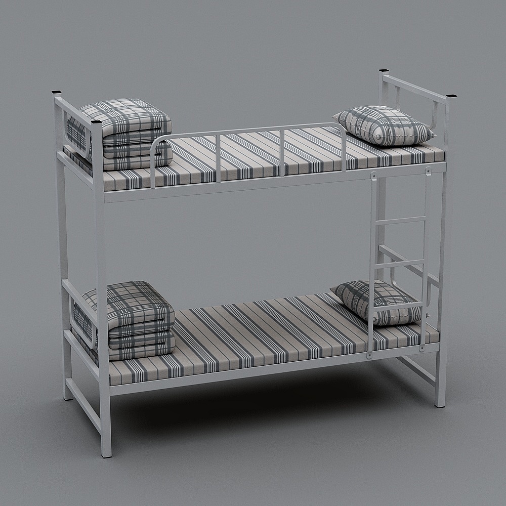 现代学校集体宿舍-上下床3D模型
