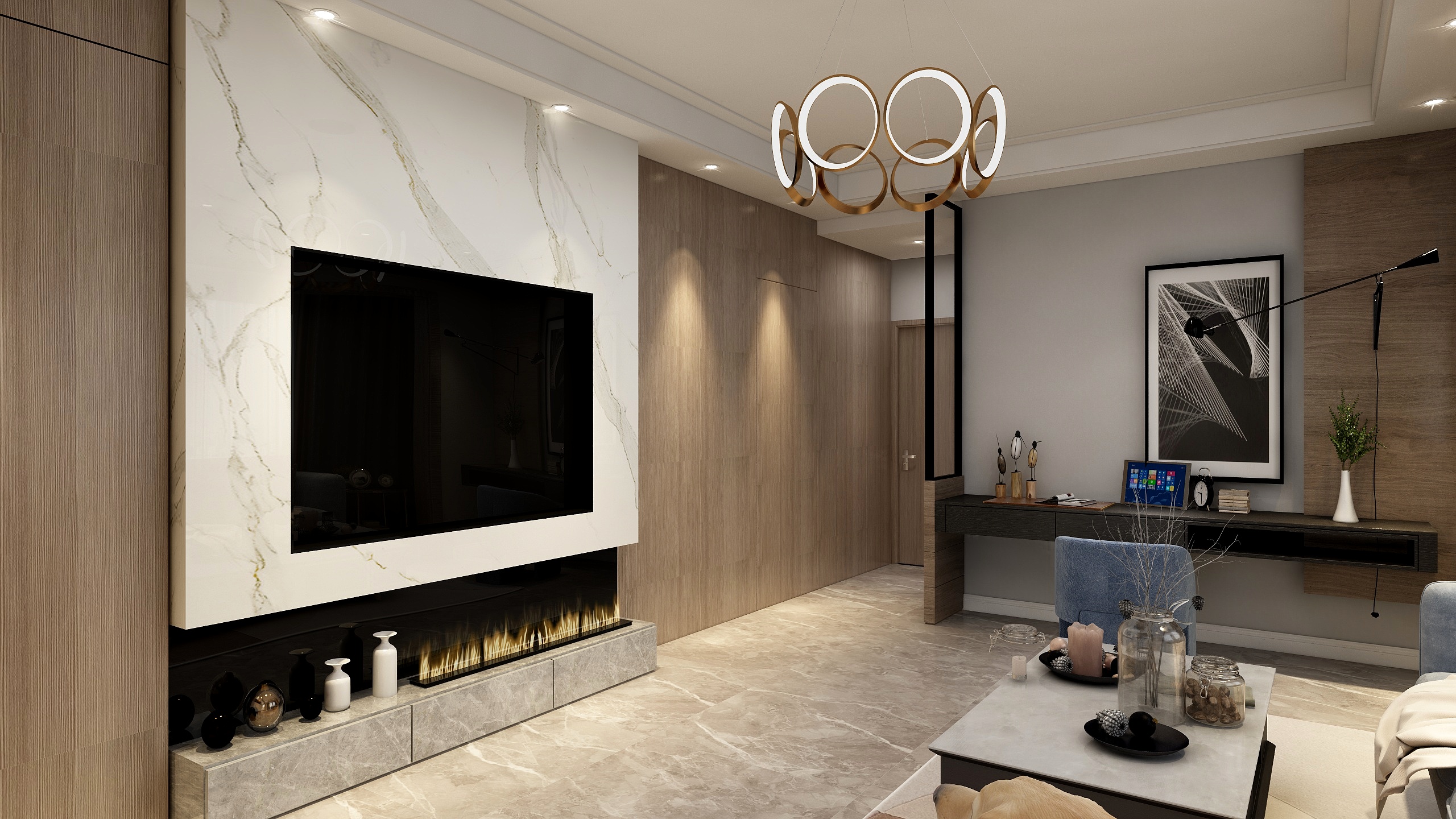 风向标装饰工程-瑞和园89.50㎡B户型3室2厅1卫-装修设计方案