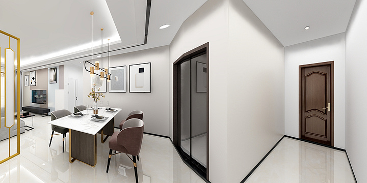 艾尼装饰工作室-中海云著129户型-装修设计方案