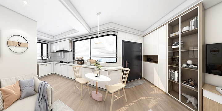 沈灵-北欧-公寓-装修设计方案