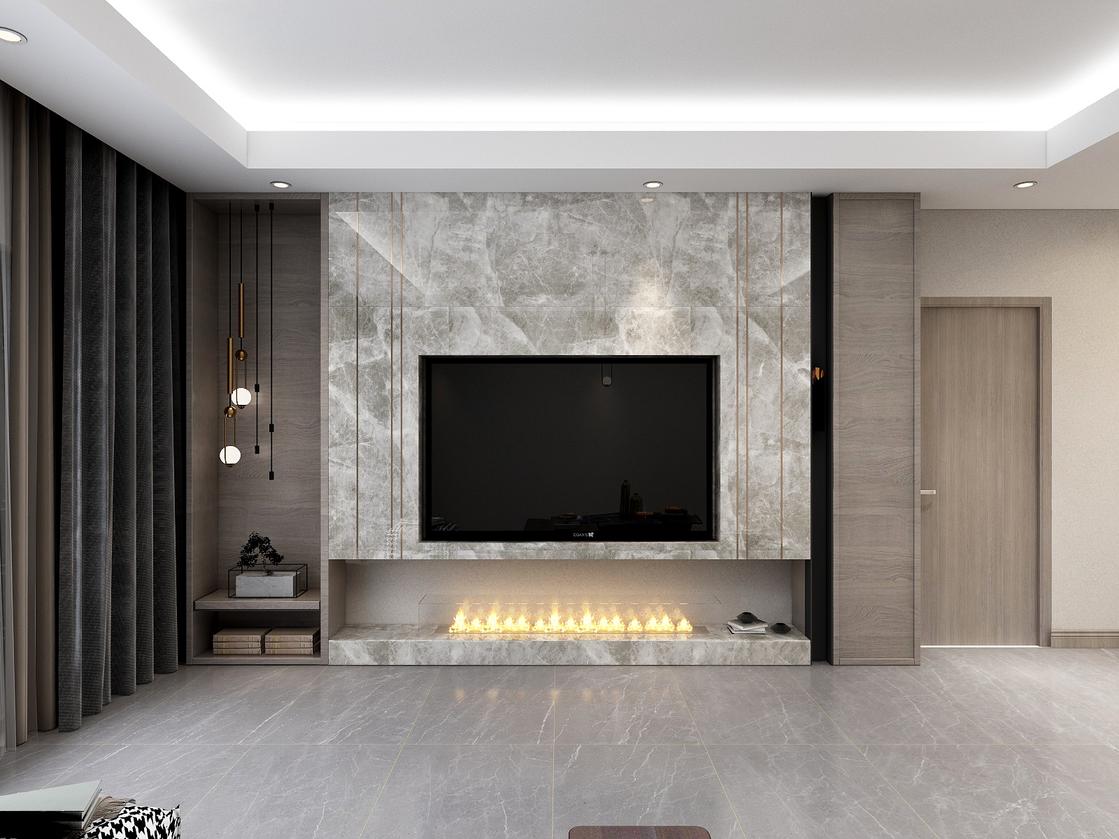 灰蓝色的叶羡葵-A1‘A2一单元二到四层-E1户型-现代-装修设计方案