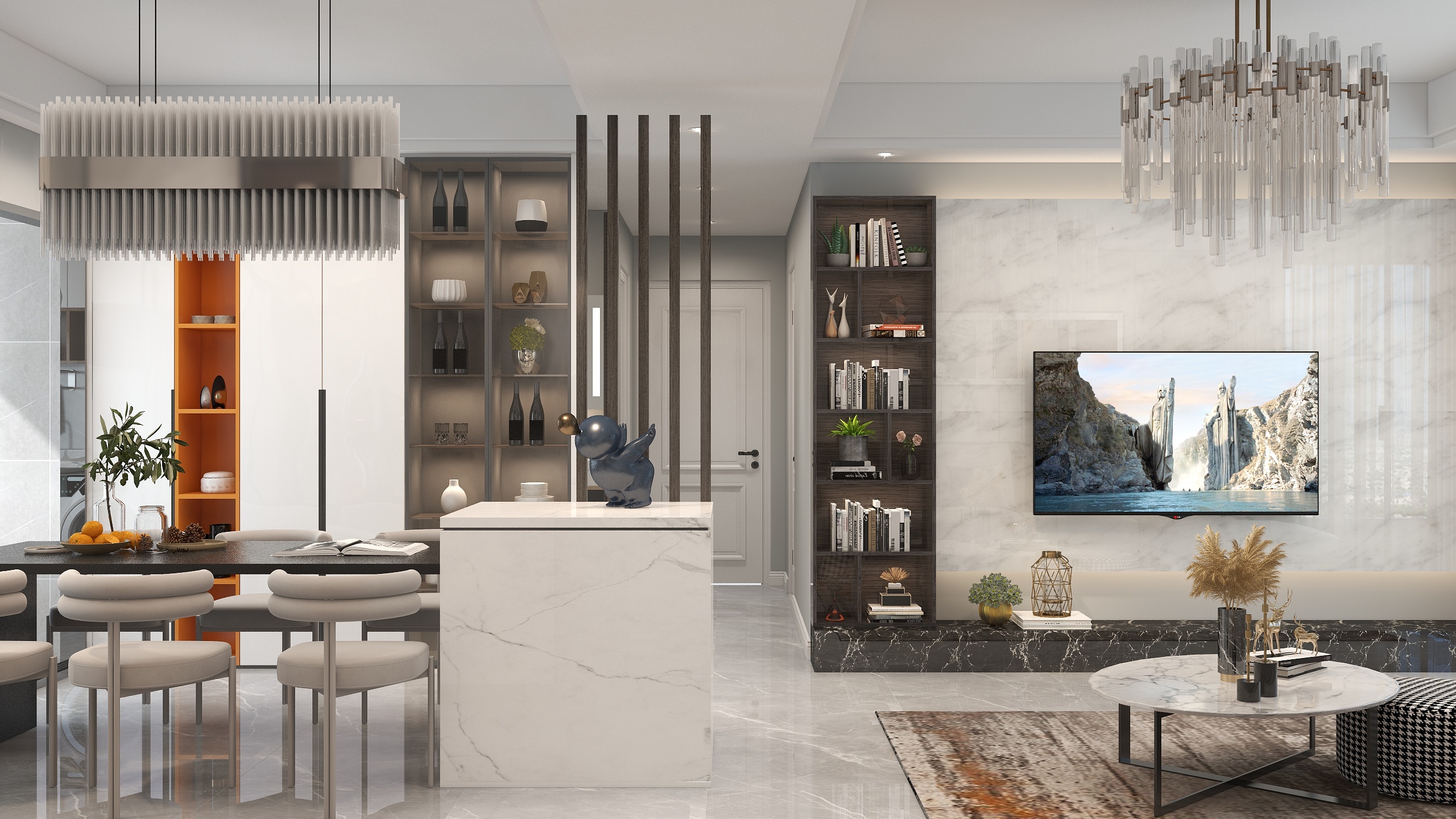 壹诺设计工作室-百盈花园-144平装修效果图