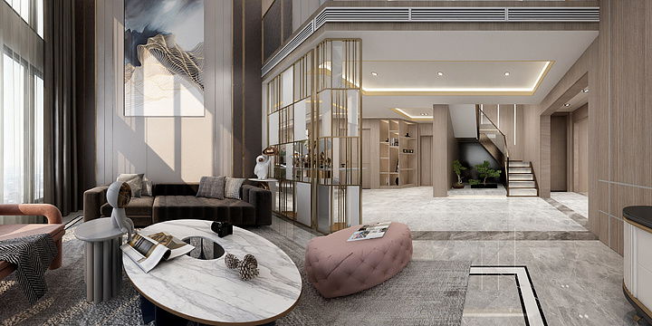 屿间设计-2层别墅户型装修效果图