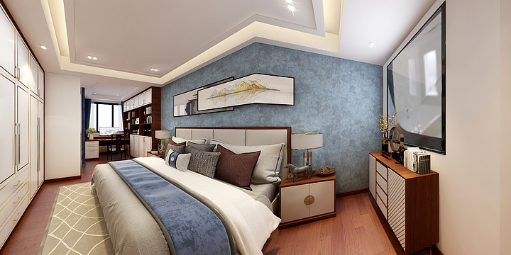 创艺人生-太阳城主卧室-装修设计方案