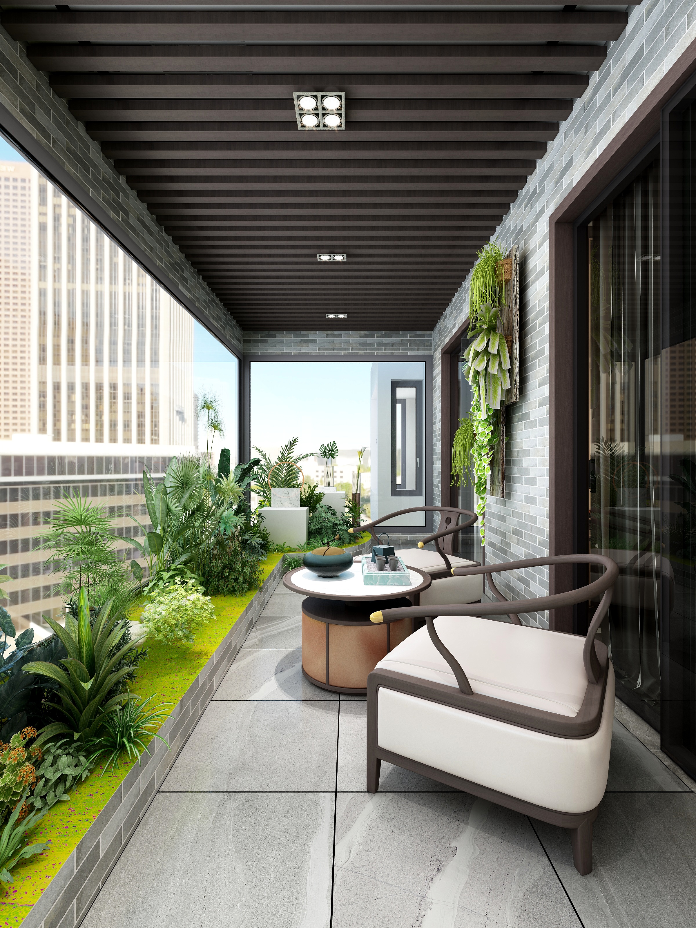 至简名设-文稳康-《鸿芸》新中式+四居室装修效果图