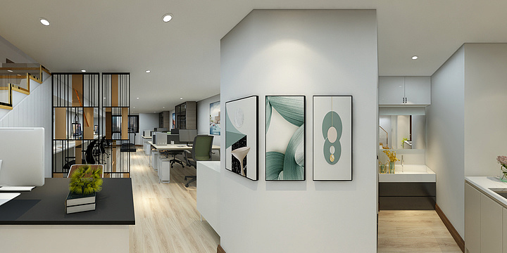 执笔墨醉今生落红尘-文姐办公室-装修设计方案