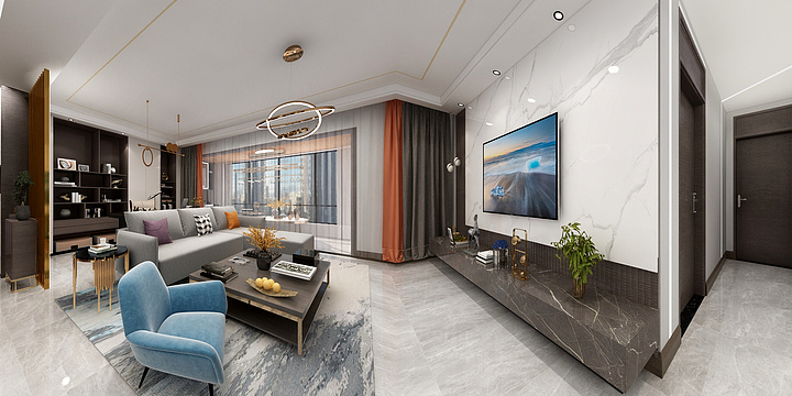 Designer徐彩霞-吾悦首府142㎡——轻奢-装修设计方案