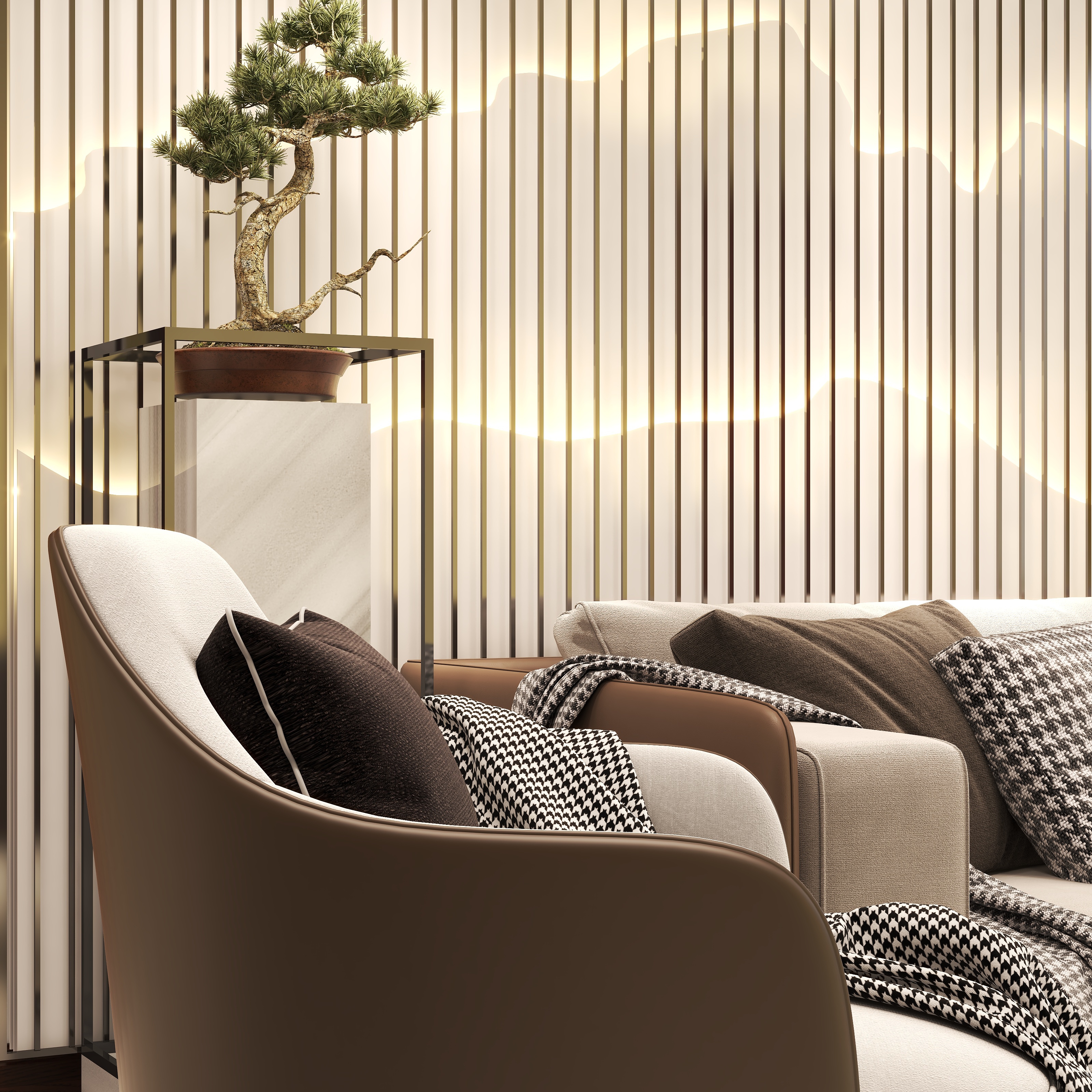 王俊琦-万科公园里105平新中式二人世界-装修设计方案