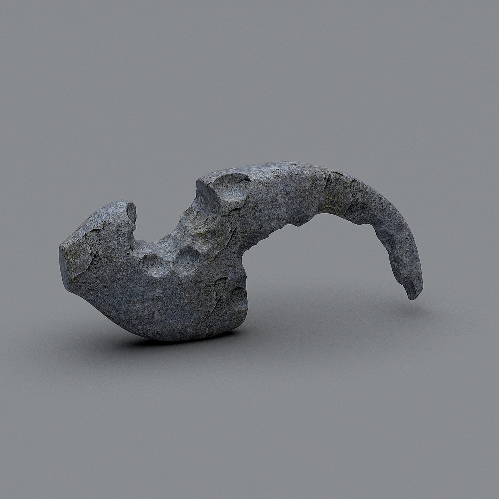 中式庭院景观禅意小品4-假山造型3D模型