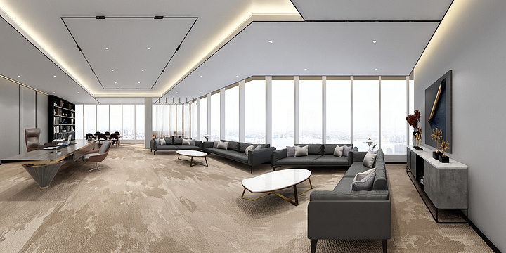 金石UIA-售楼部老板间及副总-装修设计方案