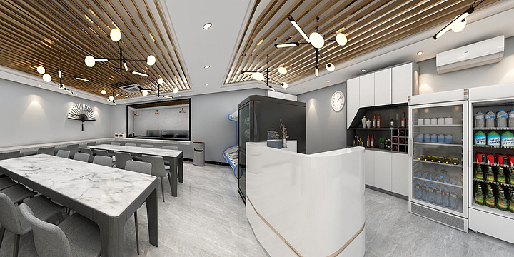 离忧设计-餐饮效果图-装修设计方案