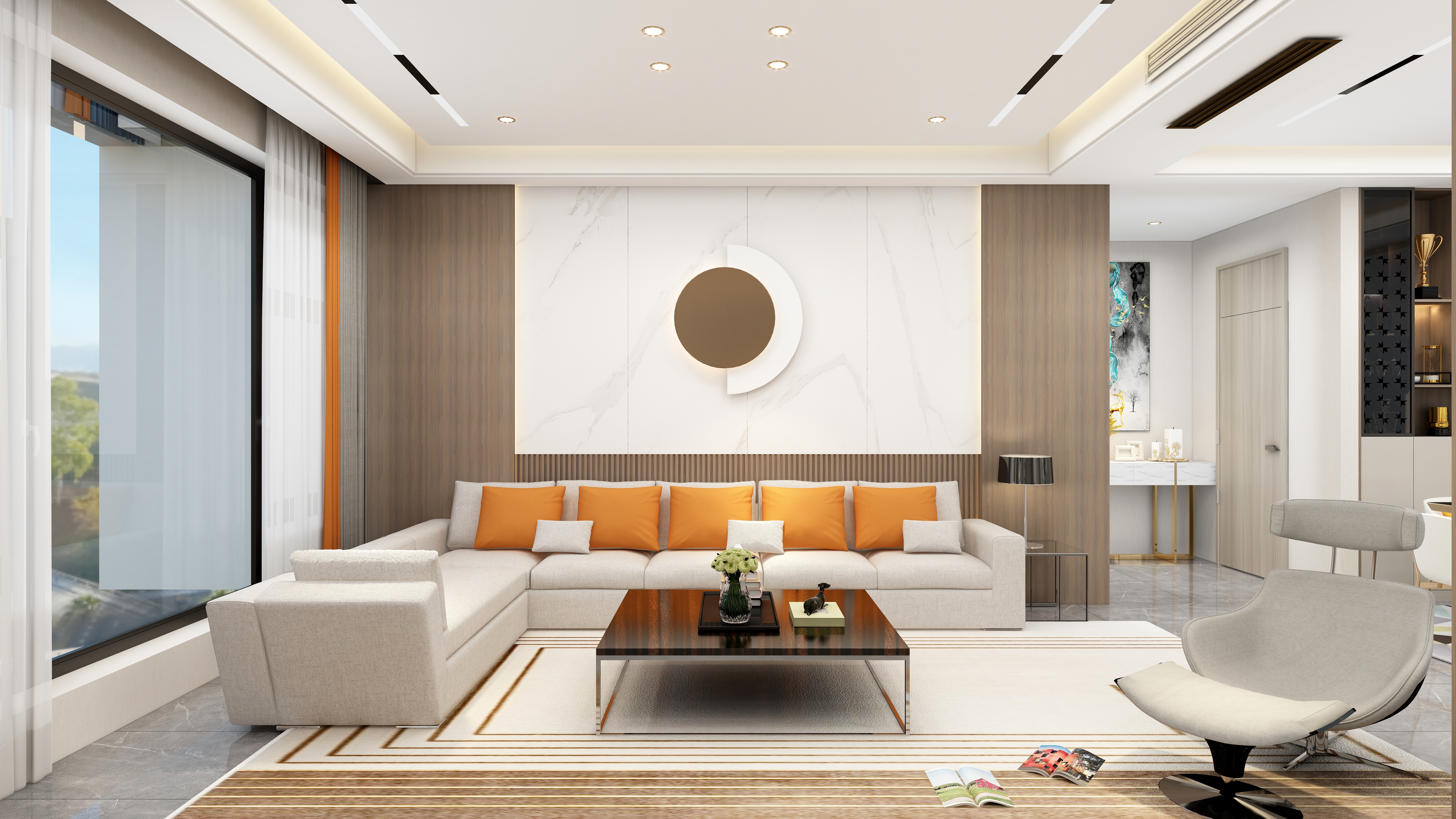 沮渠蒙逊-云梦珞珈蓝湾-现代轻奢装修效果图