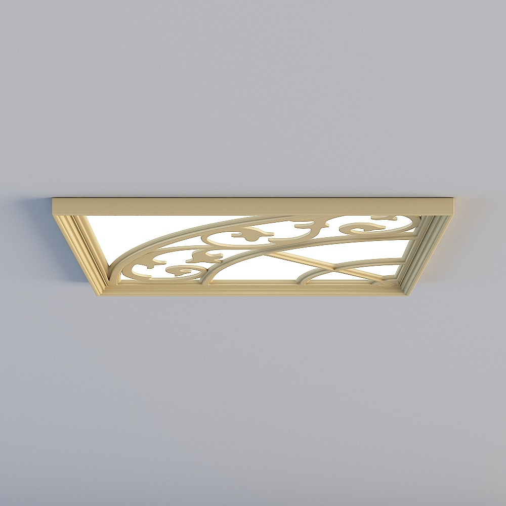 金澜之家-灯具-JLD45-015(LED金色花格灯角)450x4503D模型