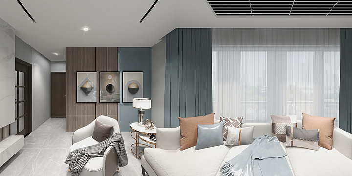 深圳市嘉诚装饰工程公司-瑞和园89.50㎡B户型3室2厅1卫-装修设计方案