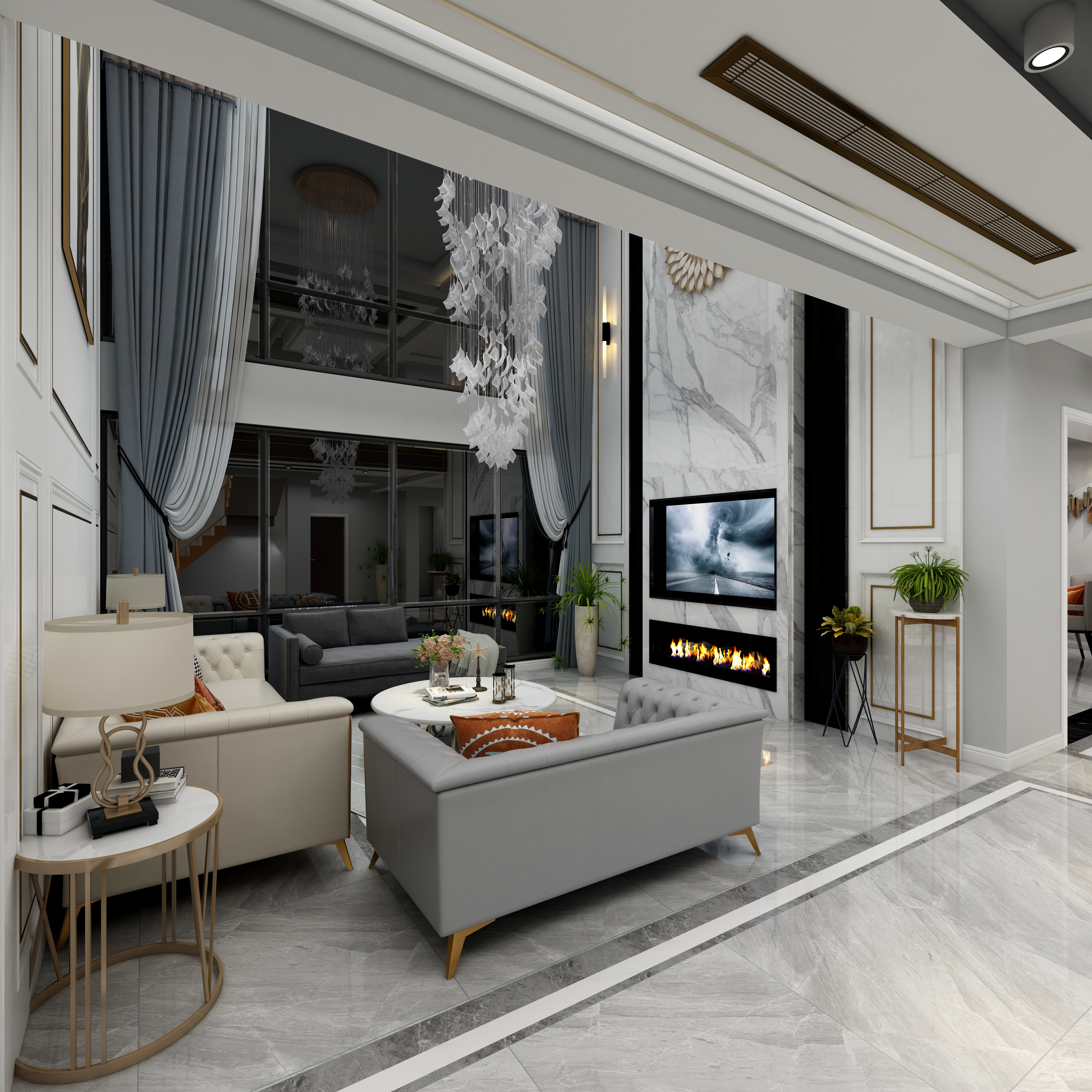 设计A阿哲-杭州万山华府别墅户型装修效果图