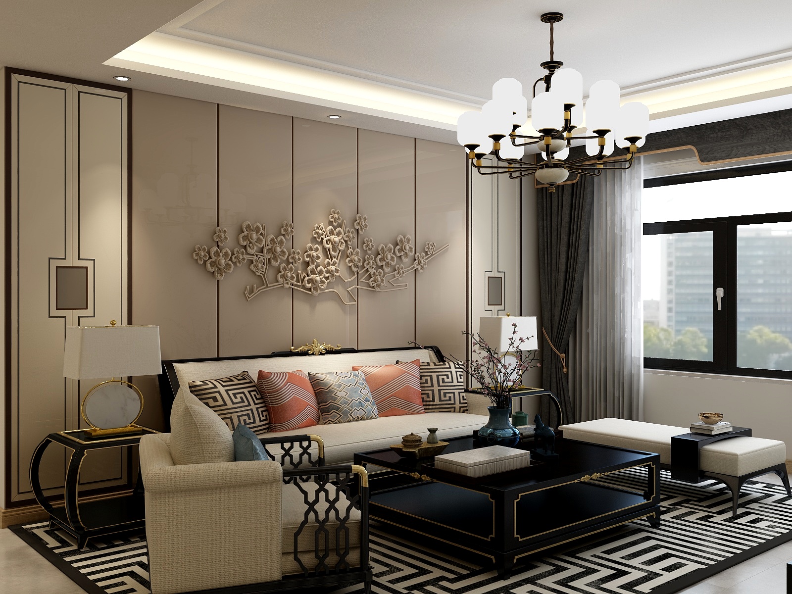 全案设计丶张一-清华园中式2居装修效果图