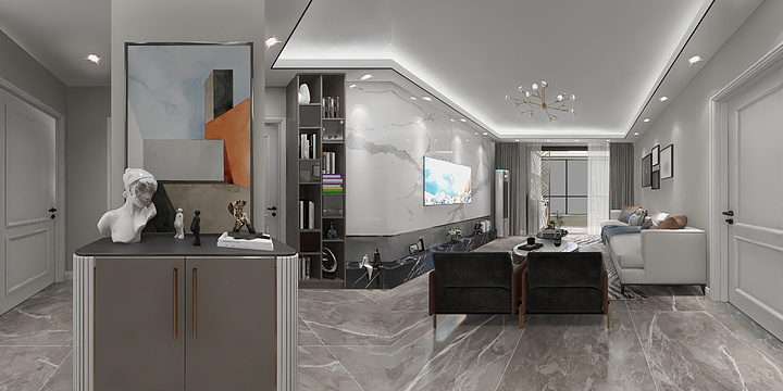 QX浅喜-15-3-1901现代简约-装修设计方案