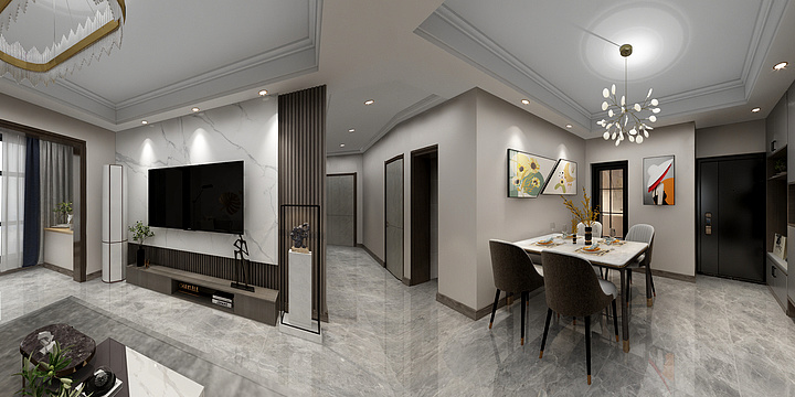 任xiao龙-华翔城罗哥现代-装修设计方案