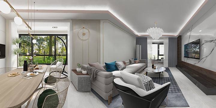 QX浅喜-16-1-01现代含灯带-装修设计方案