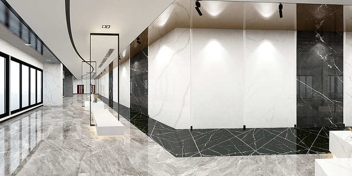 千饰空间-石英石展厅-装修设计方案