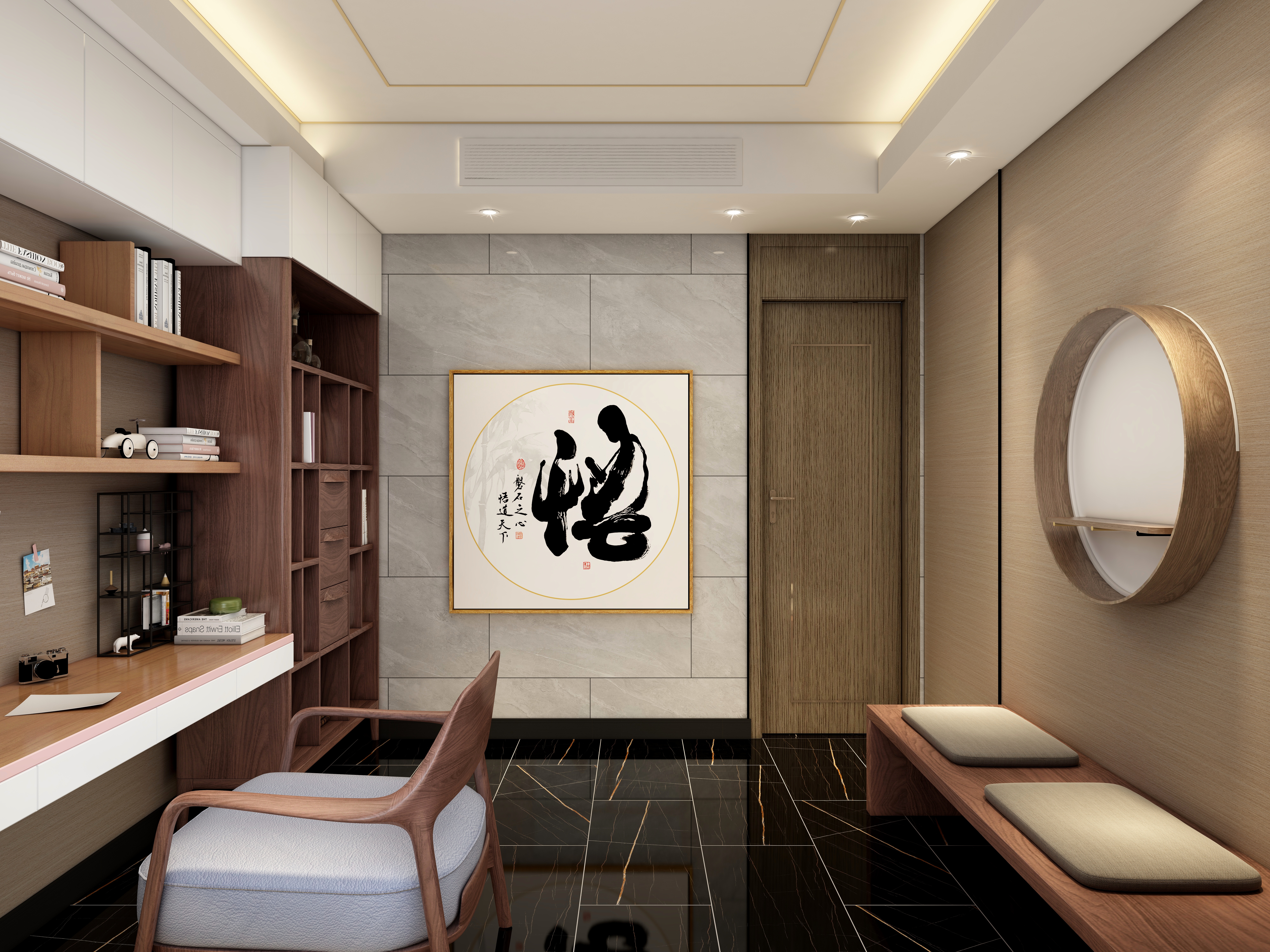 廸偉-江南摩卡|145方新中式四居装修效果图