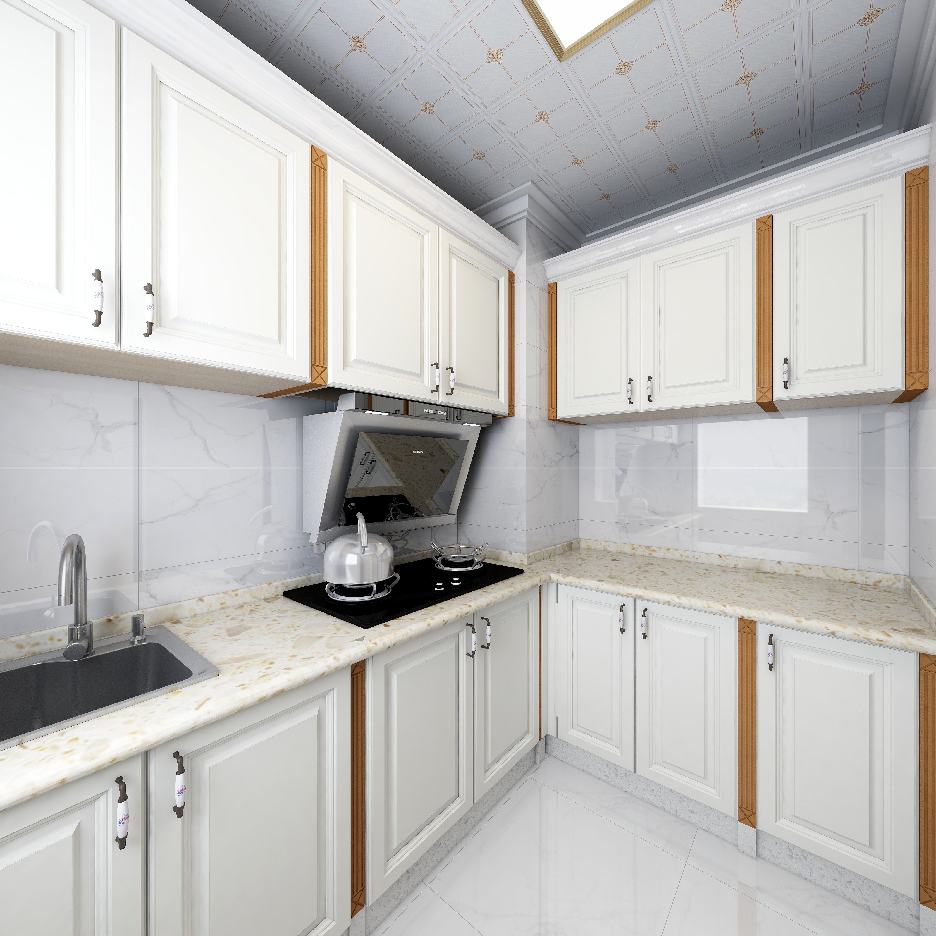 侯亮亮-京北中央公园84.68平米简欧暖色系装修效果图