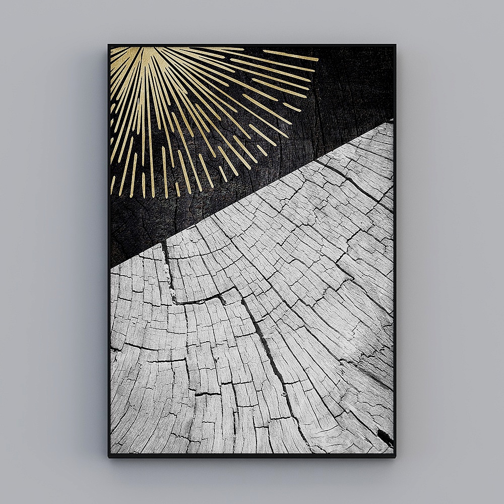 臣萱全屋配画-玄关画-年轮553D模型