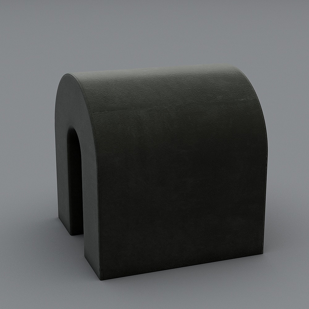 现代轻奢沙发茶几组合3-凳子3D模型
